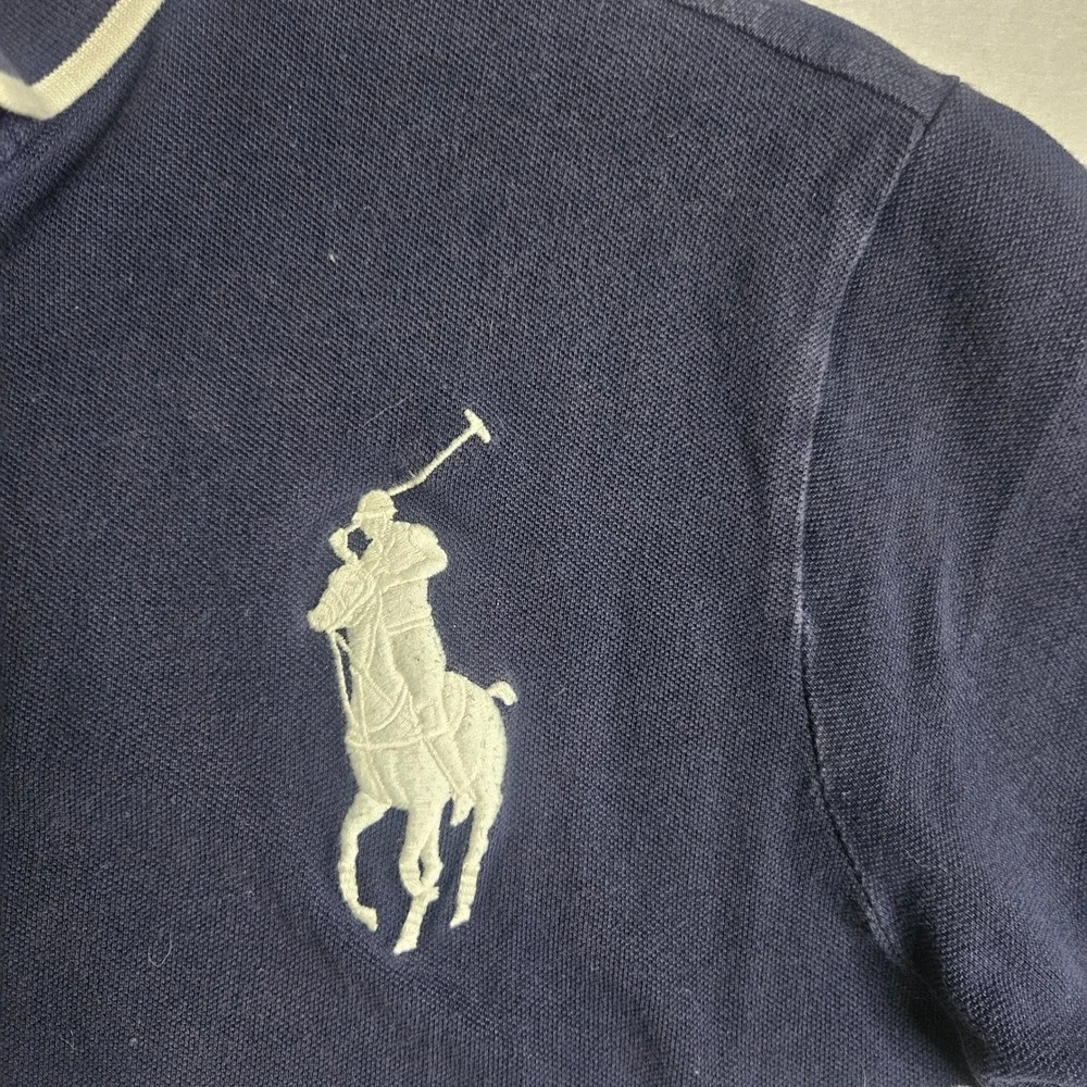 Polo Ralph Lauren Mens XL Custom Slim Fit Colorblock Crest Big Pony Polo Shirt